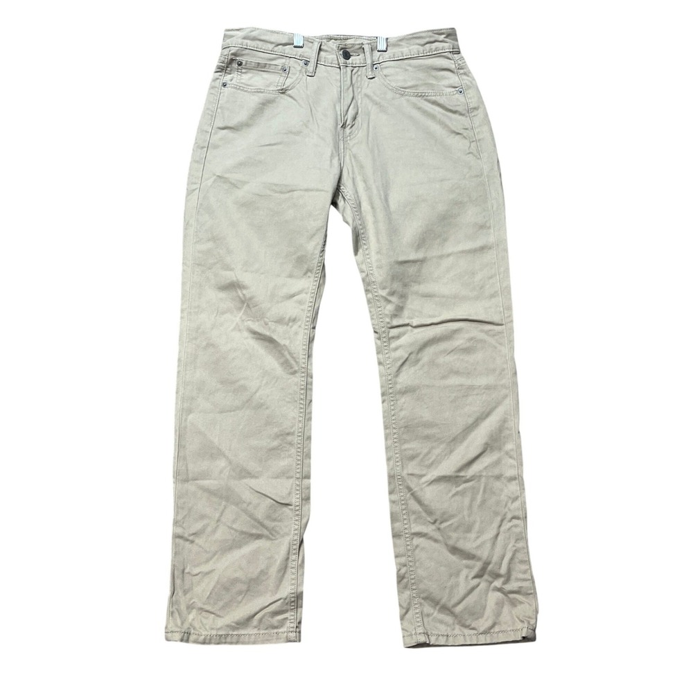 Levi's 514 Pants Mens 31x30 Khaki Beige Straight Fit 5-Pocket Twill Chino EUC